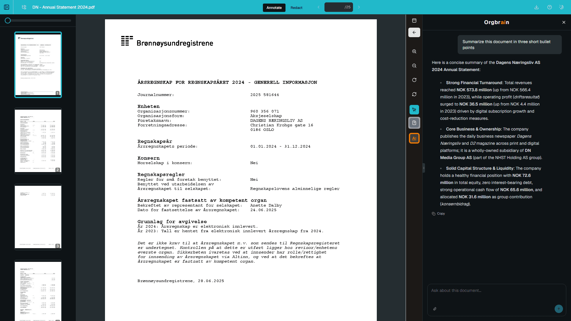 AI document assistant