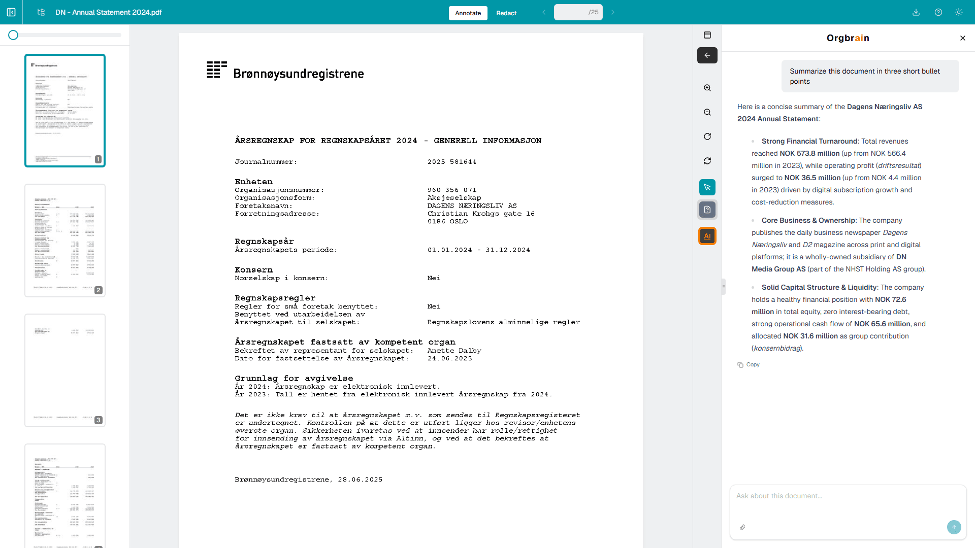 AI document assistant